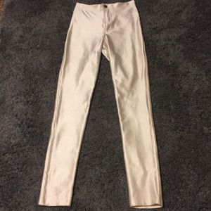 White American Apparel disco pants